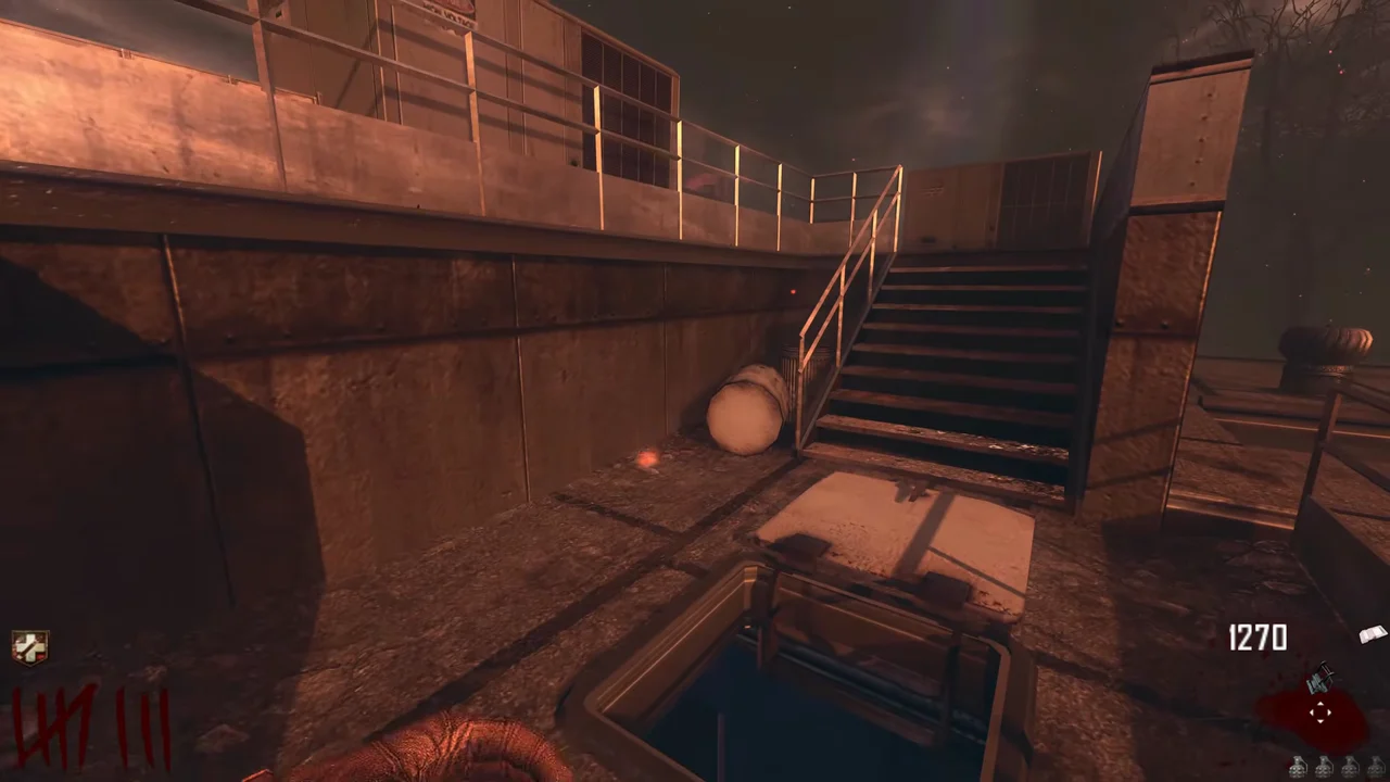 The Diner roof, the bus hatch open in the floor in TranZit, Call of Duty Black Ops II Zombies