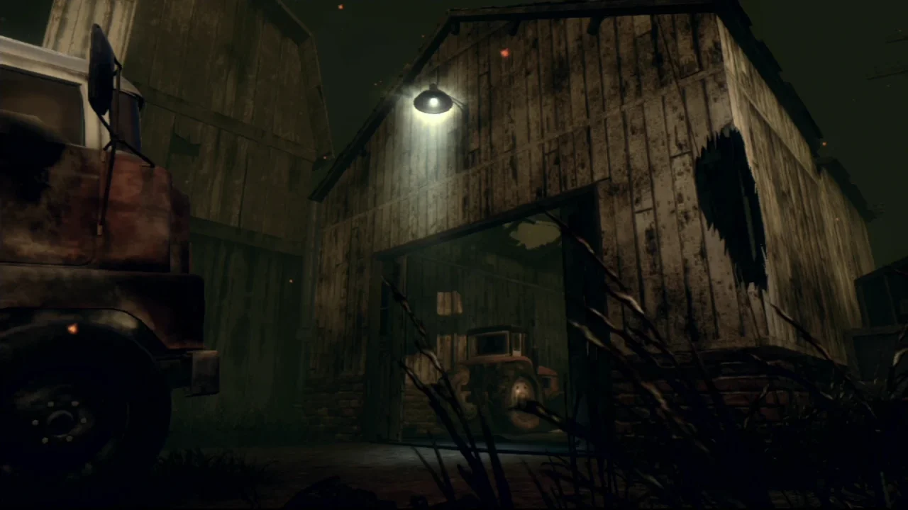 The barn and an old truck at the Farm in TranZit, Call of Duty Black Ops II Zombies