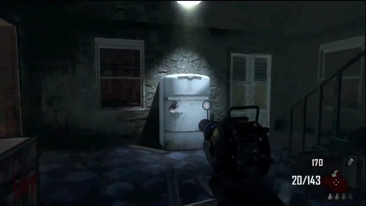 The Weapon Locker fridge inside the farmhouse in TranZit, Call of Duty Black Ops II Zombies