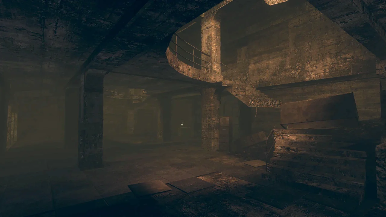 Inside the Nacht der Untoten building, the broken staircase in TranZit, Call of Duty Black Ops II Zombies