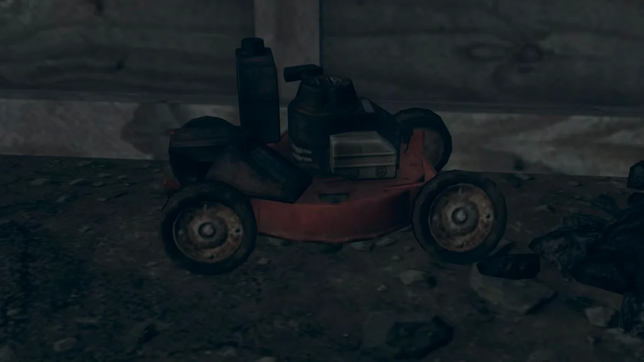 The lawn mower of the Turret behind the house at the Farm in TranZit, Call of Duty Black Ops II Zombies