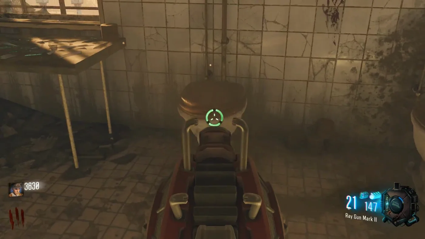 One of the three toilets of the bathroom upstairs on the German side, Verrückt, Call of Duty Black Ops III Zombies
