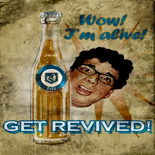 The Quick Revive poster on the walls in Verrückt, Call of Duty Black Ops Zombies