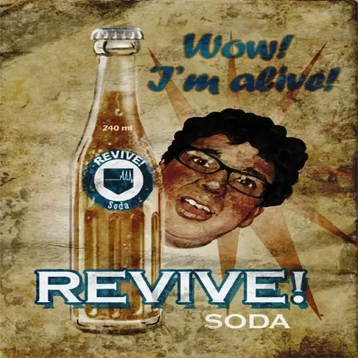 The Quick Revive poster, a revived man and a bottle of Revive soda, Verrückt, Call of Duty World at War Zombies