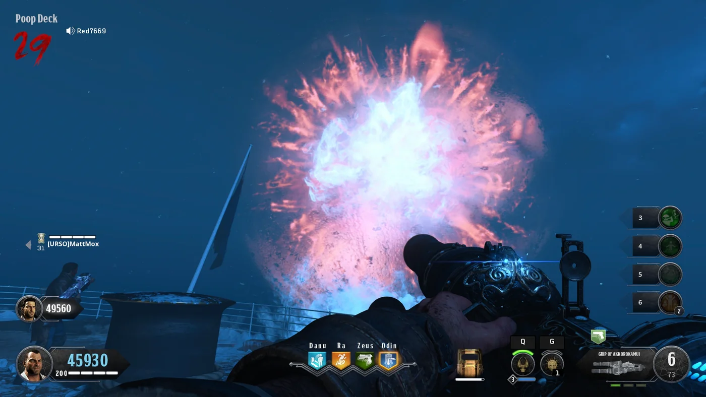 The Eye of Malice and Despair exploding at the end of the boss fight, Voyage of Despair, Call of Duty Black Ops 4 Zombies