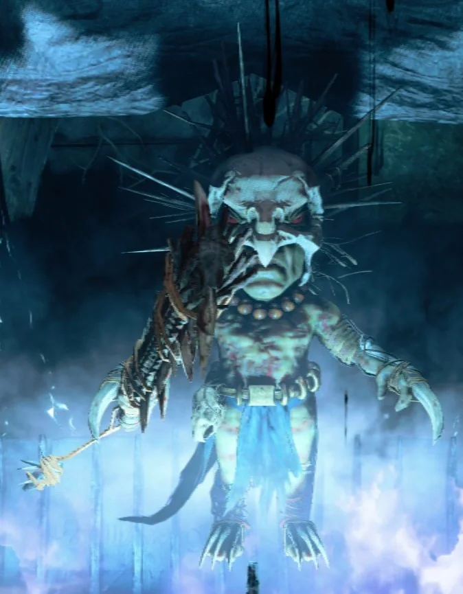 Homunculus wonder weapon, a small creature with a club, render, Voyage of Despair, Call of Duty Black Ops 4 Zombies