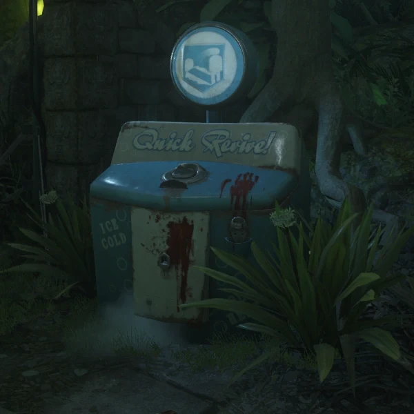 The Quick Revive machine among the plants, Zetsubou No Shima, Call of Duty Black Ops III Zombies